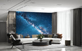 Accent Wall Non-Woven Wallpaper For Living Room, Kids Room, Bedroom | Home Decor "Milky Way Over The Sea" 🌌