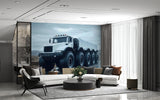 Self-Adhesive Heavy Duty Truck Wallpaper – Modern Industrial Peel and Stick Wall Mural for Living Room or Office