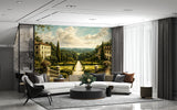 Peel and Stick Wall Mural – Classic Italian Villa Garden Landscape Wallpaper