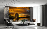 Peel and Stick Wall Mural for Office – Landscape with Sunset Yixing | Full Wall Design for Relaxation Areaoom & Office