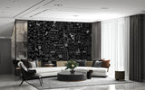 Brutal background Non-woven wallpaper for office Educational print for teen’s room Dark wall with mathematical formulas Full wall art Unique wallpaper ⚙️