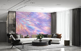 Peel and Stick Wall Mural Pastel Iridescent Feathers for Bedroom & Home Office
