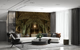 Non-Woven Wall Mural Print Architecture Design For Living Room Magical Church Gates For Living Room Art Wall Building Wallpaper