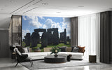 Non-Woven Wall Mural Natural Print Stonehenge Print for Office Wall Art for Living Room Spirit of Nature Design for Relaxation Area