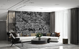 Peel and Stick Grey Graffiti Wall Mural – Modern Interior Design Wallpaper for Gaming Room, Peel and Stick Urban Street Art Decor