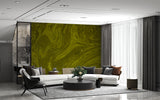Dark Olive Green Abstract Marble Wall Mural – Modern Peel and Stick Wallpaper, Fluid Art Texture for Contemporary Interior
