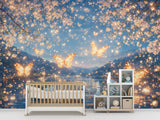 Self-Adhesive Wallpaper Glowing Butterfly Wall Mural for Kids Room