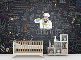 Colorful Formulas Self-Adhesive Wall Mural for Kids Room Print for Teen Room Interactive School Design Educational Design for Children Chemistry Classroom