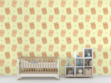Cute Design For Kids Room Peel and Stick Mural, For Children’s Playroom, Kids Wallpaper ‘Teddy Bears’ 🐻