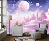 Peel and Stick Wall Mural For Kids Room "Dreamy Cloud Kingdom", Designed To Inspire Imagination And Create New Adventures