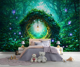 Enchanted Forest Non-Woven Wall Mural – Magical Woodland for Nursery, Bedroom