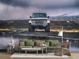 Self-Adhesive Off-Road Truck Wallpaper – Adventure Landscape Peel and Stick Wall Mural for Living Room or Office