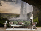 Natural Print Peel and Stick Wall Mural Waterfall View Design For Bedroom Print For Office Or Workspace Wallpaper Waterfall For Living Room