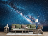 Accent Wall Non-Woven Wallpaper For Living Room, Kids Room, Bedroom | Home Decor "Milky Way Over The Sea" 🌌