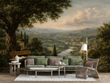 Non-Woven Wall Mural – Romantic European Estate Garden Landscape  Tags: