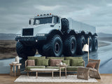 Self-Adhesive Heavy Duty Truck Wallpaper – Modern Industrial Peel and Stick Wall Mural for Living Room or Office
