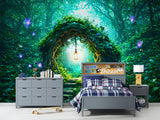 Enchanted Forest Non-Woven Wall Mural – Magical Woodland for Nursery, Bedroom