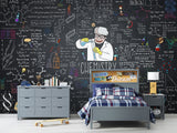 Colorful Formulas Self-Adhesive Wall Mural for Kids Room Print for Teen Room Interactive School Design Educational Design for Children Chemistry Classroom