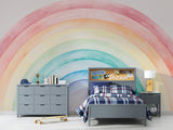 Non-Woven Wall Mural Painted Rainbow for a Magical Kids Room