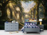 Peel and Stick Fairy Tale City Ruins Wall Mura Fantasy Kids Room Decor