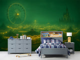 Mysterious Attraction in the Fog Wall Mural for Kids’ Room Mystical Print for Teen Bedroom Peel and Stick Mural Hallway Design Creates a Magical and Enchanting Atmosphere 🎠✨