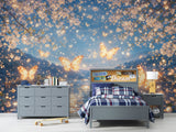 Self-Adhesive Wallpaper Glowing Butterfly Wall Mural for Kids Room