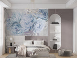 Peel and Stick Wall Mural Delicate Lavender Peonies – Luxury Floral Wallpaper Living Room