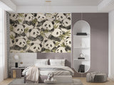 Adorable Watercolor Panda & Bamboo Removable Wall Mural - Eco-Friendly Nursery & Kids Room Wallpaper Decor