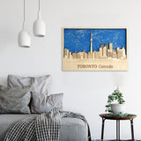 Toronto 3D City Wood Wall Art - Unique Canada Travel Decor