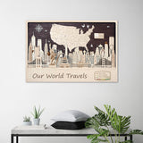 USA American Map - Personalized Push Pin Travel Map