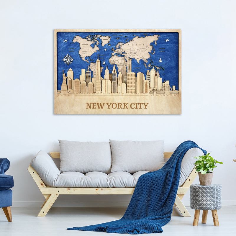 New York City Wooden Poster - Custom Home Decor