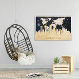  Dallas - Personalized Wooden Wall Map