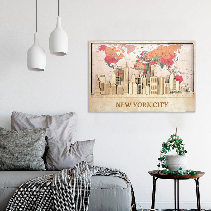 New York City Wooden Poster - Custom Home Decor