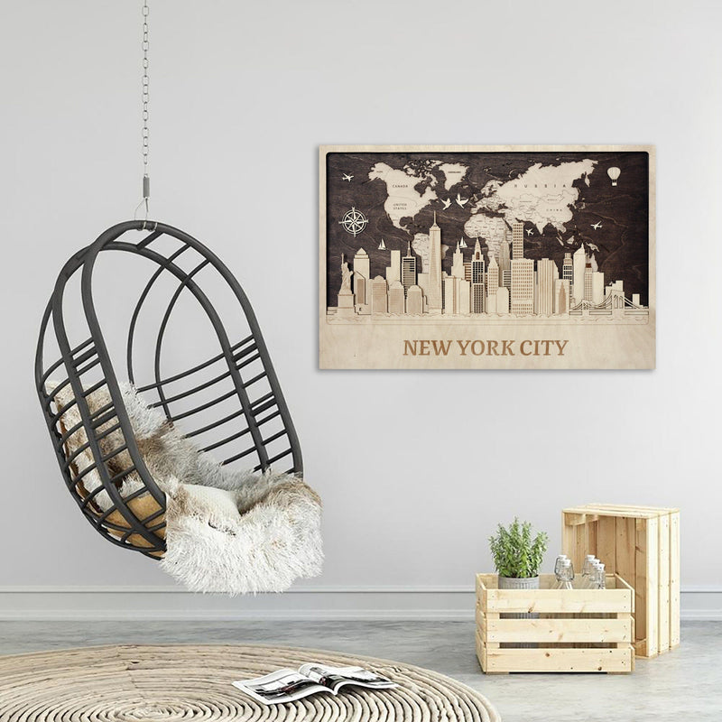 New York City Wooden Poster - Custom Home Decor