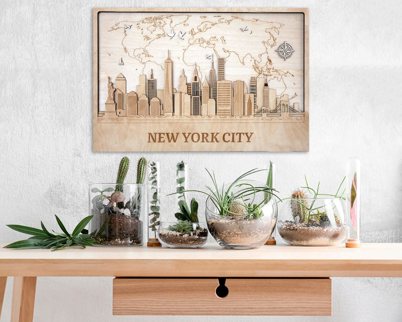 New York City Wooden Poster - Custom Home Decor