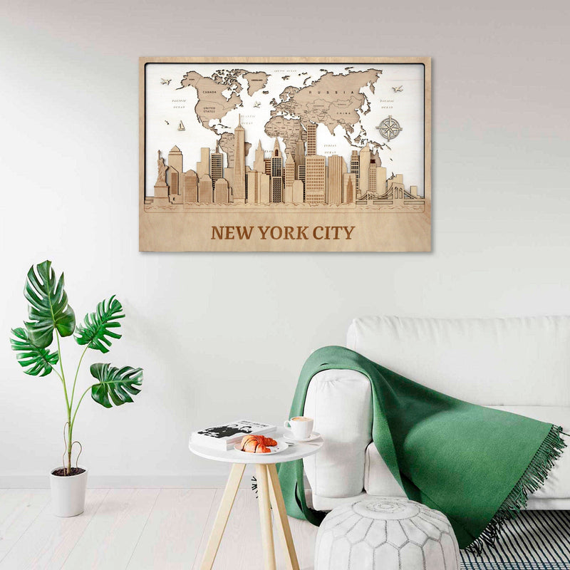 New York City Wooden Poster - Custom Home Decor