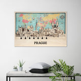 Prague Wood Wall Art Custom Couple Wedding Gift