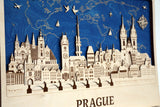 Prague Wood Wall Art Custom Couple Wedding Gift