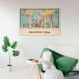 Shanghai City Skyline Wall Decor - Personalized