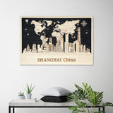 Singapore Wood Wall Art Custom Travel Gift.