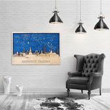 Thailand Wood Art Bangkok City Skyline Wall Decor - Custom Gift