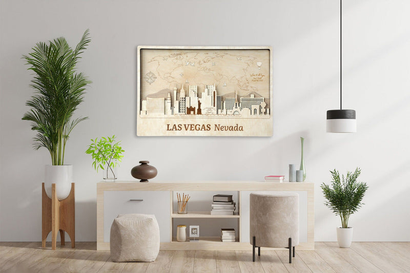 Las Vegas Wall Art Decor - Personalized Wood Decor