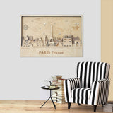 Paris Skyline 3D Wooden Silhouette - Personalized Lover Gift