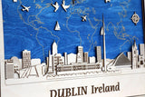 Dublin Wall Art - City with World Map