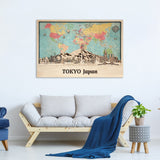 Tokyo City Skyline Wood Wall Art - Personalized Japan Gift