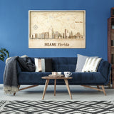 Miami Skyline Wood Wall Art - Custom Personalized Gift