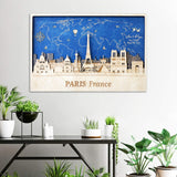 Paris Wood Wall Art - Personalized Travel Home Decor Gift