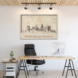 Minneapolis City Skyline Wall Decor - Housewarming Gift