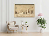 Philadelphia Wooden Wall Art - Personalized Housewarming Gift - Office Decor