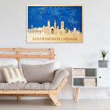 San Francisco Wood Map Wall Decor